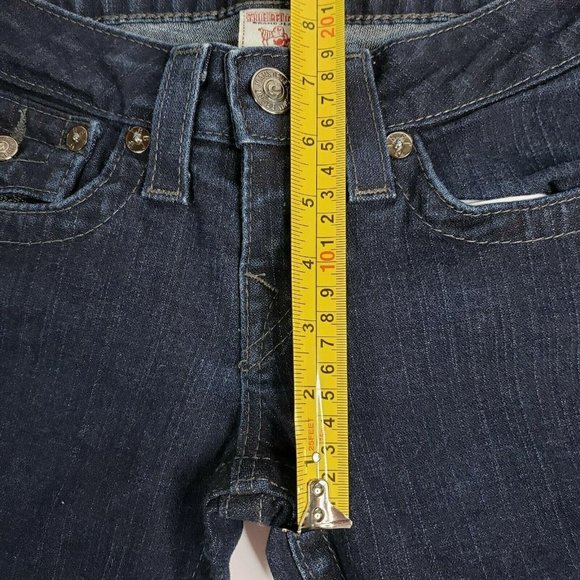 True Religion Women's Julie Skinny Jean Flap Pockets Dark Blue Size: 26 - Picture 11 of 12